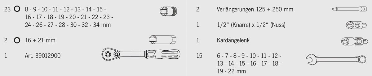 1/2" PROJAHN professional Steckschlüssel-Koffer 45-teilig – Bild 3