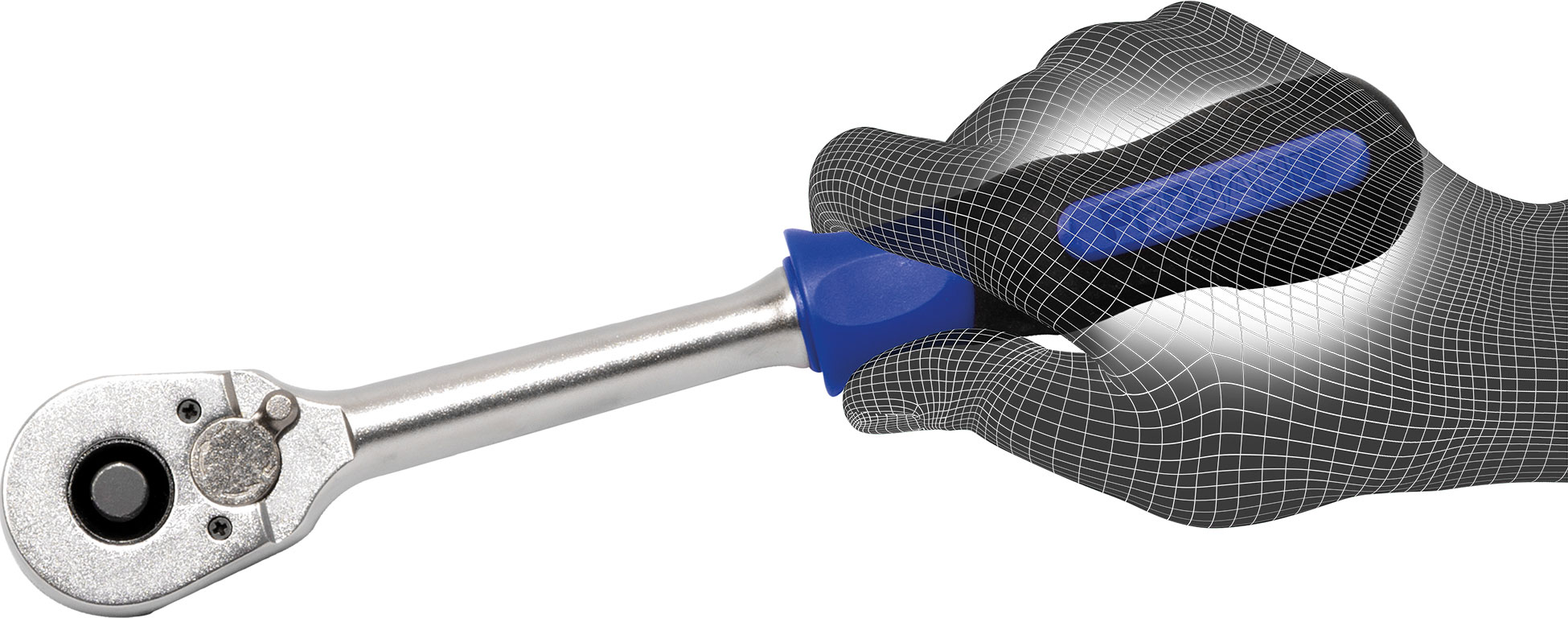 1/2" PROJAHN professional Umschaltknarre mit PROJAHN ergonomic 2K-Handgriff Sicherheitsverriegelung 40 Zähne – Bild 2