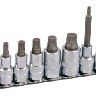 1/2" Bit Stecknuss Satz auf Schiene 11tlg Vielzahn. 60 + 100mm