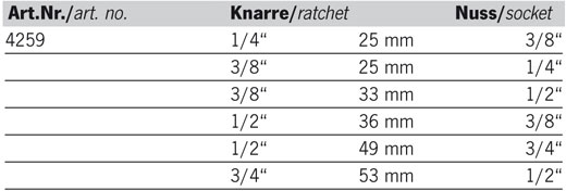 Adapter Satz, 6 teilig 1/4" auf 3/8" - 3/8" auf 1/4" 3/8" auf 1/2" - 1/2" auf 3/8" 1/2" auf 3/4" - 3/4" auf 1/2" – Bild 2