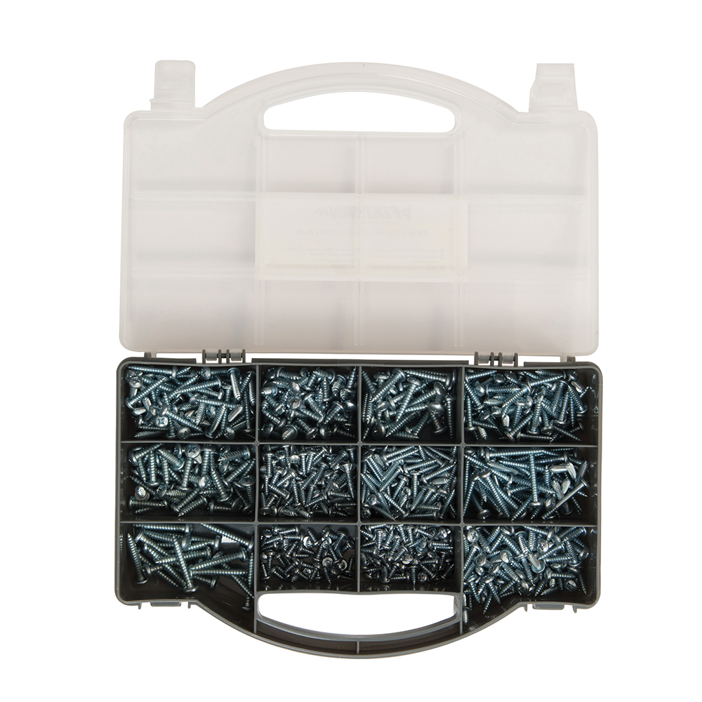 Fixman - 750-tlg. selbstschneidende Flachkopfschrauben Sortiment