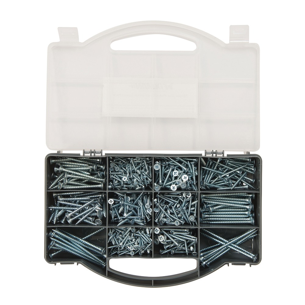 Fixman - 780-tlg. Senkkopfschrauben Sortiment, verzinkt, zöllig