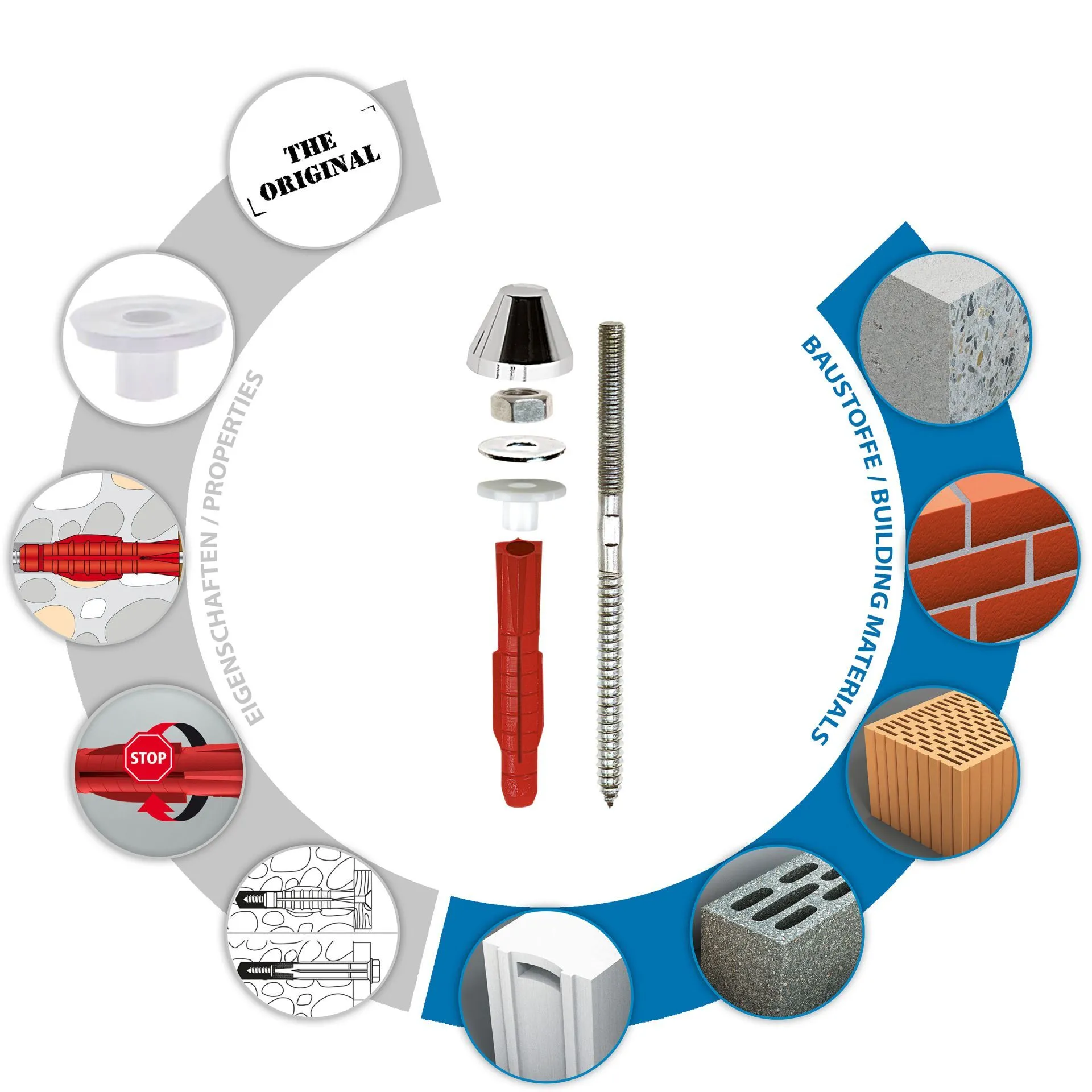 TOX Urinal- & Waschtischbefestigung Piss-Fix XL M10 chrom – Bild 5