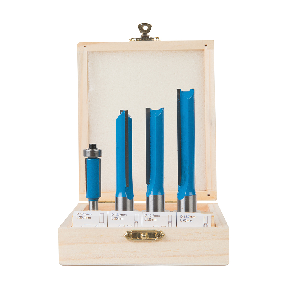 4-tlg. Satz Küchenbau-Fräser 1/2 + 1/4 Zoll – Bild 4