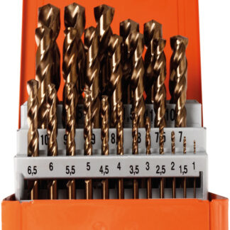 25-tlg. Spiralbohrer-Set kurz DIN 338 HSS-Co 5% Typ VA ECO 1-13mm 0,5