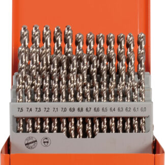41-tlg. Spiralbohrer-Set kurz DIN 338 HSS-Co 5% Typ S-Speed  6-10mm 0,1