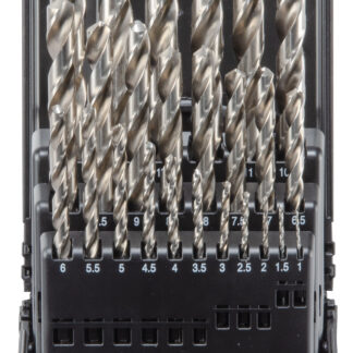 25-tlg. Spiralbohrer-Set kurz DIN 338 HSS-G Typ N Turbo 1-13mm 0,5mm