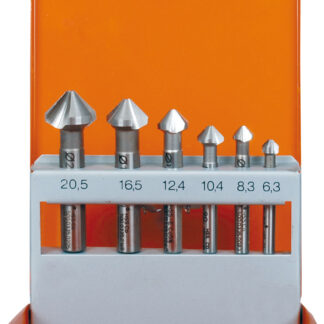 6-tlg. Kegelsenker-Set 90° DIN 335 C HSS-Co 5% 6,3 - 20,5 mm