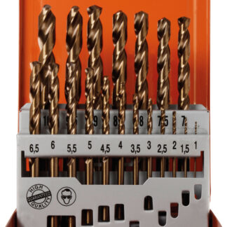 19-tlg. Spiralbohrer-Set kurz DIN 338 HSS-Co 5% Typ VA ECO 1-10mm 0,5