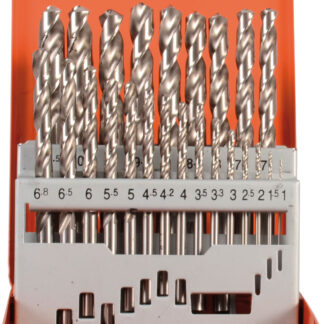 24-tlg. Spiralbohrer-Set kurz DIN 338 HSS-G Typ N Turbo 1-10,5mm 0,5mm