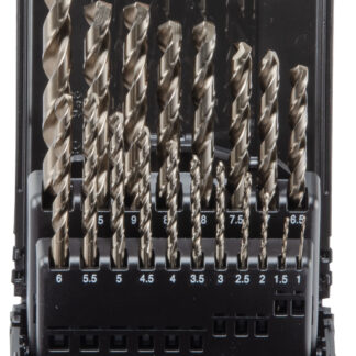 19-tlg. Spiralbohrer-Set kurz DIN 338 HSS-Co 5% Typ S-Speed 1-10mm 0,5