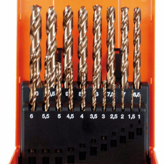 19-tlg. Spiralbohrer-Set kurz DIN 338 HSS-Co 5% Typ VA ECO 1-10mm 0,5
