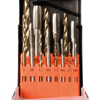 14-tlg. Maschinengewindebohrer-Set Satz Hss Co 5% DIN 371 / 376 M3 - M12