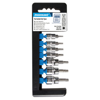 7-tlg. Torx Steckschlüsseleinsätze 1/4" + 3/8"