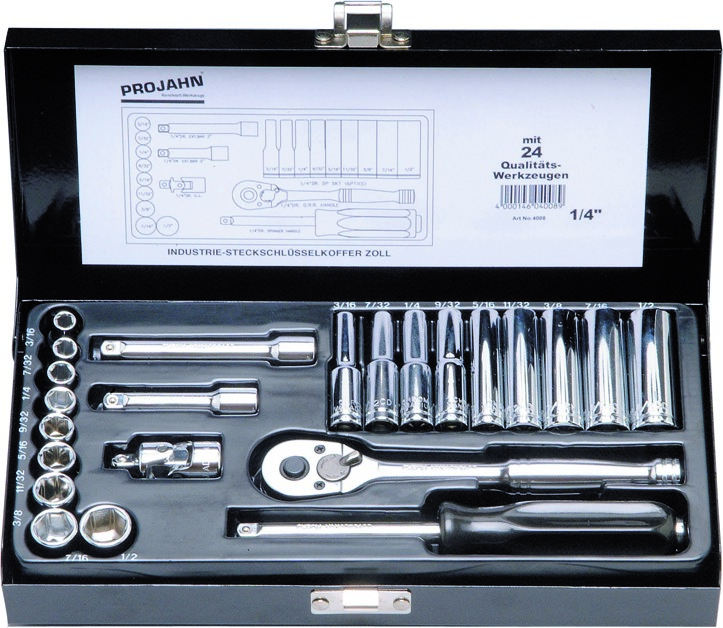 1/4" Zoll Steckschluessel Satz 23tlg