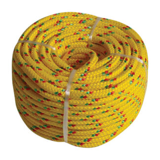 PP Seil geflochten 4mm 20 m gelb grün rot