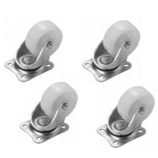 4 Stück Lenkrolle Nylon 40mm weiss