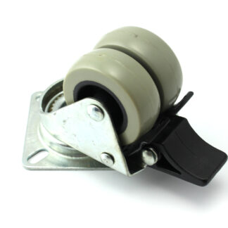 Doppel Lenkrolle mit Bremse 50 mm