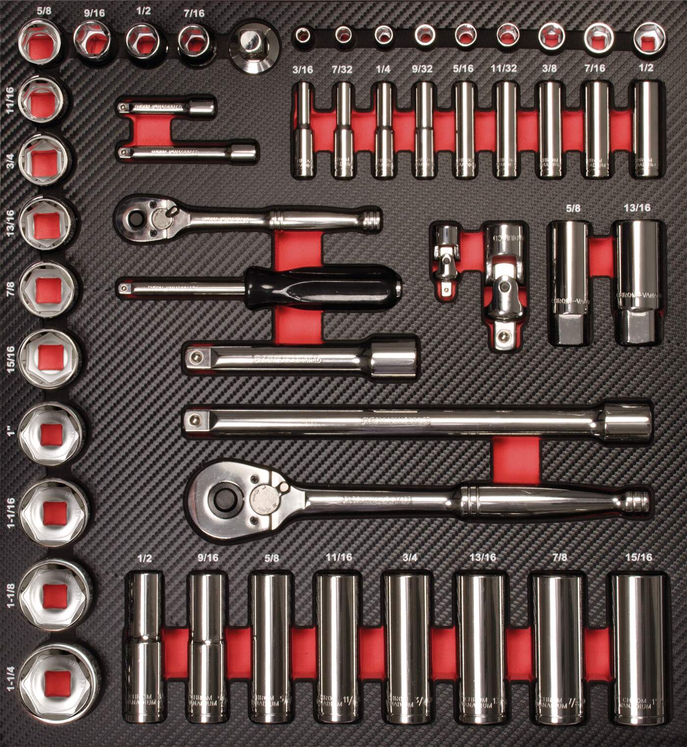 Stecknuss Einlage 51tlg zöllige Werkzeuge