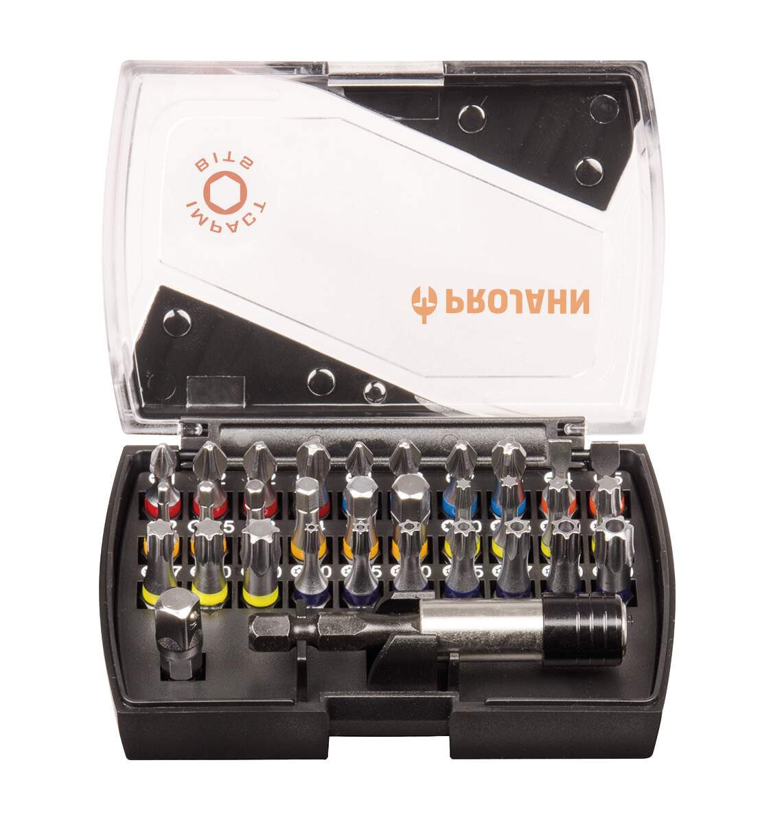 1/4" PROJAHN IMPACT Bit Box mit markierten Bits, 32tlg