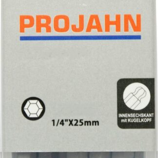 1/4" Kugelkopf Bit 6 mm 10er Pack L25 mm