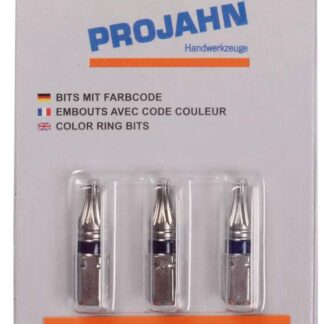 1/4" markierter Bit TX mit Bohrung T30 3er Pack L25 mm