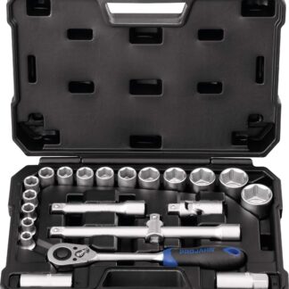 1/2" Steckschlüssel Satz 22tlg proficraft, 48 Zahn Knarre