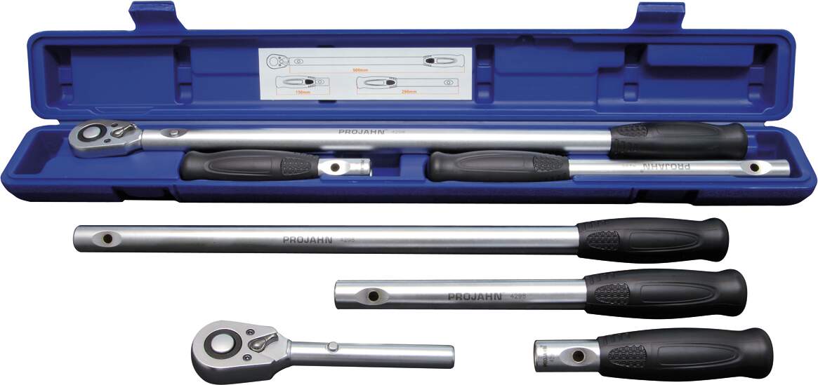 1/2" Umschaltknarre verlängerbar 4tlg