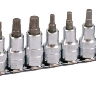 1/2" Bit Stecknuss Satz auf Schiene 11tlg 6kant+VZ, 60mm
