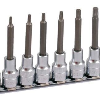 1/2" Bit Stecknuss Satz auf Schiene 11tlg T10-T60, 100mm