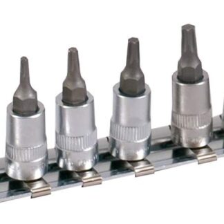 1/4" Stecknuss Satz auf Schiene 7tlg Bitnüsse TX