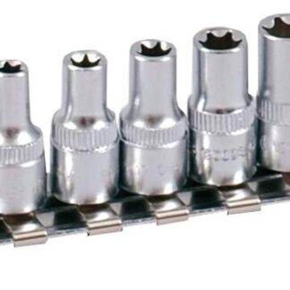 1/4" Stecknuss Satz auf Schiene 7tlg InnenTXNüsse