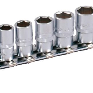 1/4" Stecknuss Satz auf Schiene 7tlg