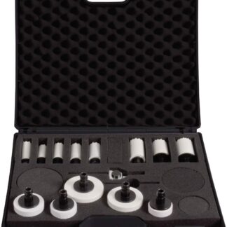 BiMetall Lochsägen-Koffer "Universal Flexibel", 14 tlg. 13 an der Lochsäge vormontierte Verbindungsstücke, inkl. 1 x Schnellwechsel-Adapter