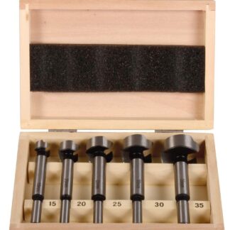 Forstnerbohrer Kassette 5tlg 15/20/25/ 30/35 mm ECO, ungezahnt