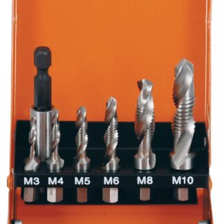 Kombi Gewindebohrer Bit Satz HSS-G 7tlg M3-M10