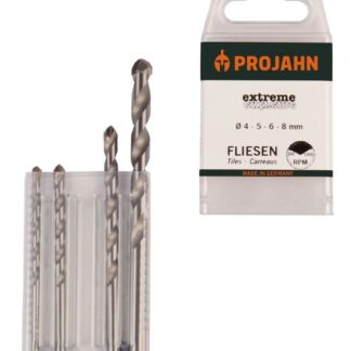 Extreme Fliesenbohrerset 4-tlg., Durchmesser 4, 5, 6, 8 mm