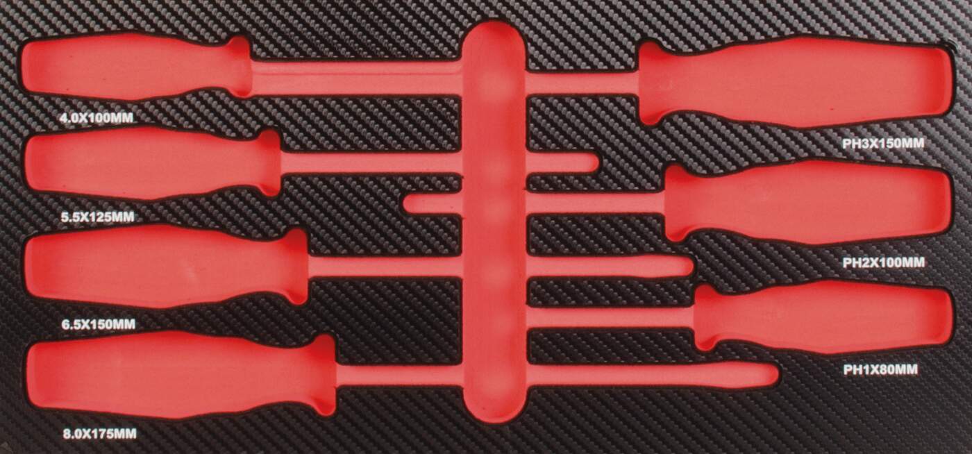 Einlage leer für 7 Schraubendreher