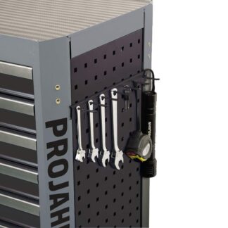 Zubehör Werkstattwagen mit Vierkantlochung Hakenleiste für 7 Teile Rot