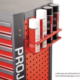 Zubehör Werkstattwagen mit Vierkantlochung Dosenhalter für 4 Dosen Rot