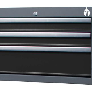 Werkstattwagenaufsatz für Werkstattwagen GALAXY mit 3 Schubfächern Schwarz/Silbergrau