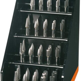 Frässtifte HM, 40tlg. im Präsentationsdisplay je 2x Form B, C, F, G, L Durchmesser 6.0, 8.0, 9.6, 12.7