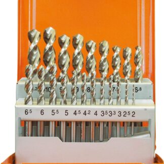 Bohrerkass.HSS-Co UF-L DIN1897 21tlg 2-10,2/0,5 mm