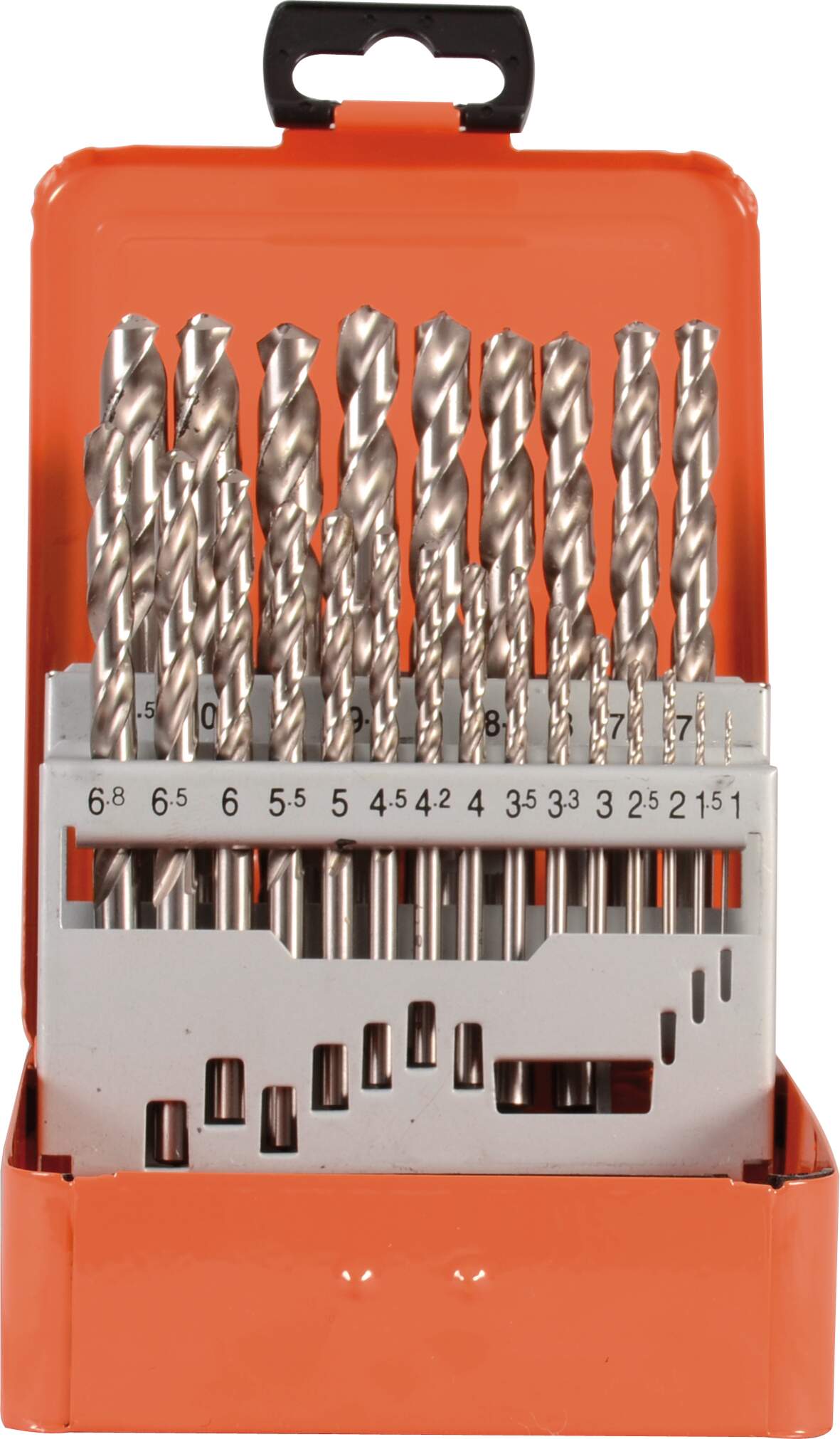 Bohrerkassette HSS-G TURBO 24tlg 1-10,5/0,5mm, Kernlochmaße: 3.3, 4.2, 6.8, 10.2 mm