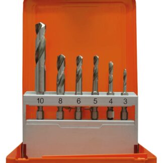 Bohrerkassette HSS-G 6tlg 3-10 mm 1/4" 6-kant Schaft