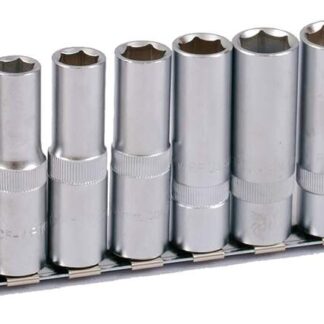 1/2" Stecknuss Satz auf Schiene 10tlg tiefe Nüsse