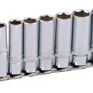 3/8" Stecknuss Satz auf Schiene 12tlg tiefe Nüsse