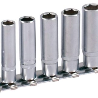 1/4" Stecknuss Satz auf Schiene 7tlg tiefe Nüsse