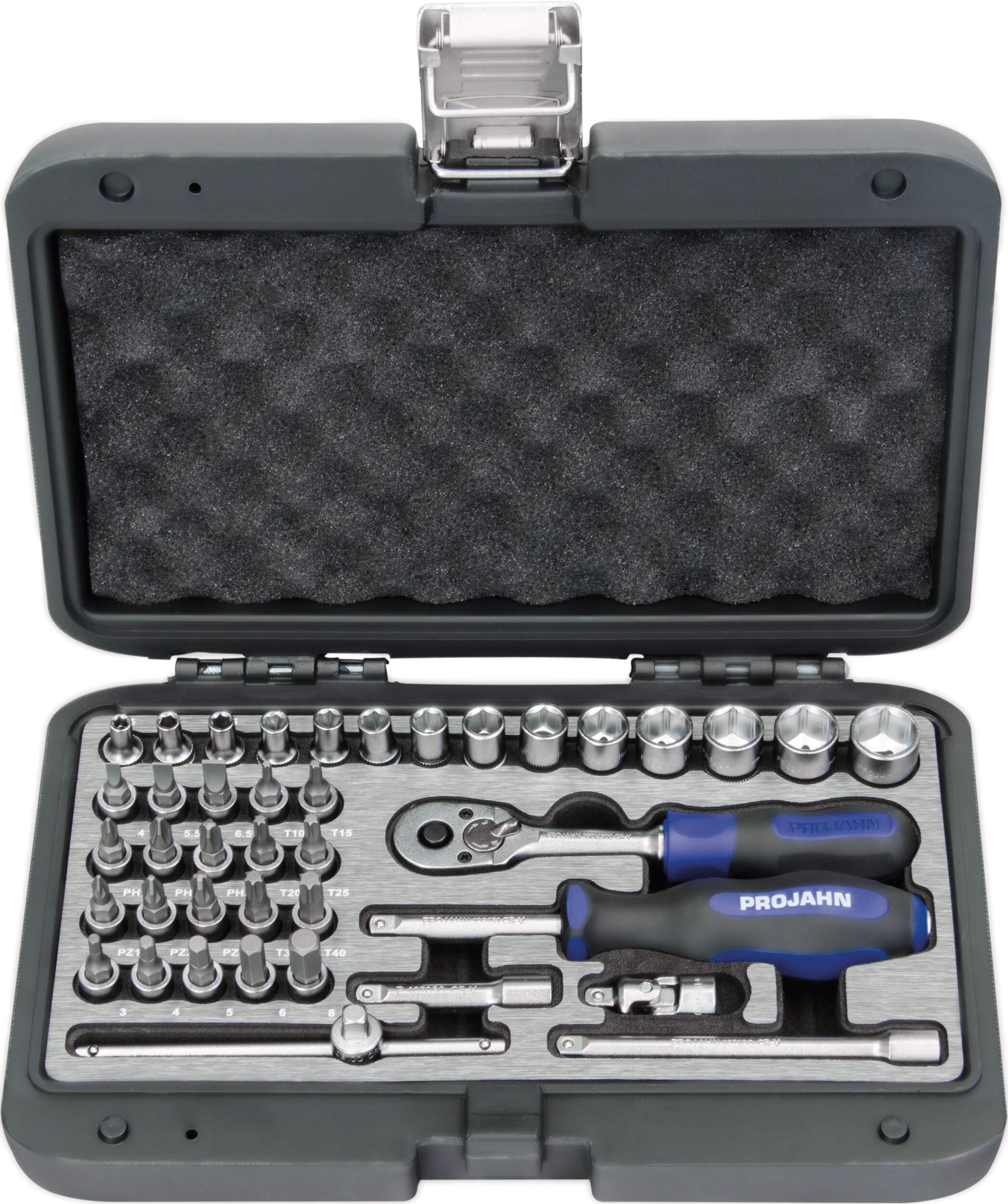 1/4" PROJAHN professional Steckschlüssel-Koffer 40-teilig