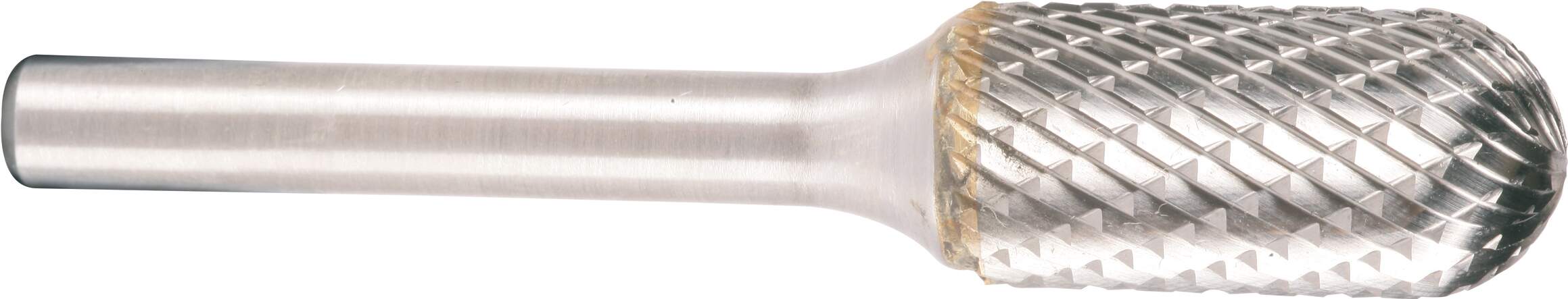 Hartmetallfräser, Form C Walzenrund / Zylinder Walze d1 16.0 mm, Schaftdurchmesser 6.0 mm Kreuzverzahnung